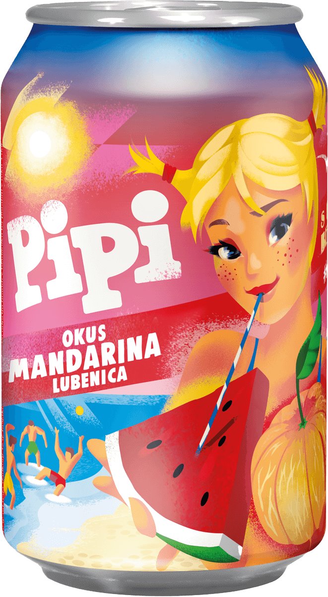 Pipi | 24x PIPI MANDARINE-WATERMELON 0,33L