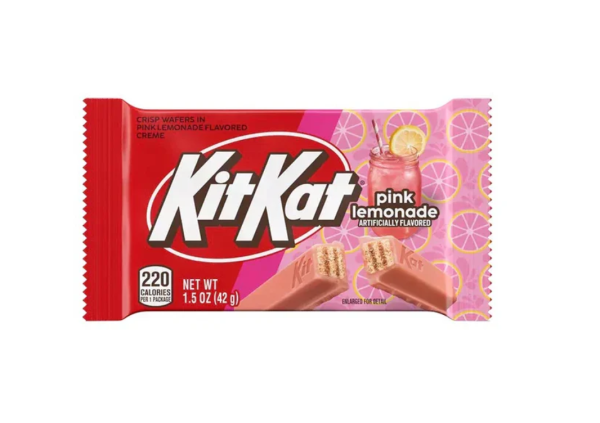 KitKat | Pink Lemonade 42g, weißer Schokoladenriegel mit Keksen