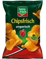 funny-frisch | 12x Chipsfrisch ungarisch, Kartoffelchips 40g