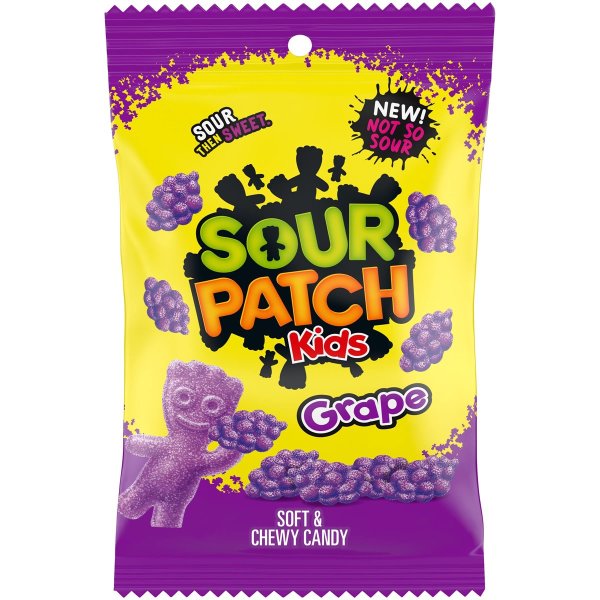 Sour Patch Kids | Grape Bag 101g, Fruchtgummi, amerikanische Süßigkeiten, USA