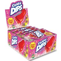 Chupa Chups | 24x Crazy Dips Strawberry / Erdbeere 14g...