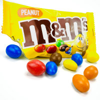 M&Ms | 24x Erdnuss, Schokolade, Kugeln, 45g Beutel