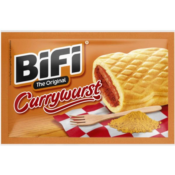 BiFi | 20x The Original Currywurst 60g, Snack für unterwegs