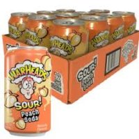 Warheads | 12 x Sour Peach Soda 355ml